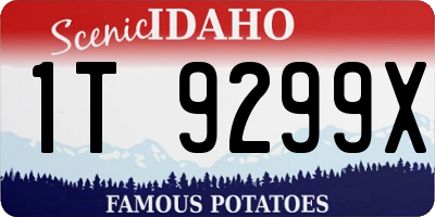 ID license plate 1T9299X