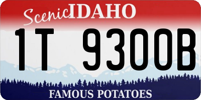 ID license plate 1T9300B
