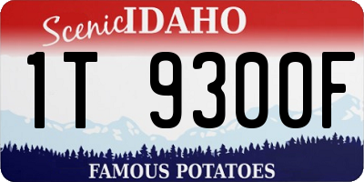 ID license plate 1T9300F