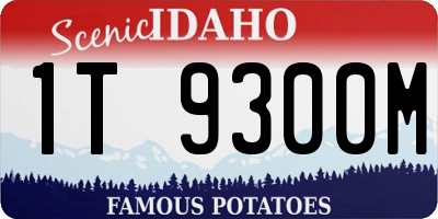 ID license plate 1T9300M