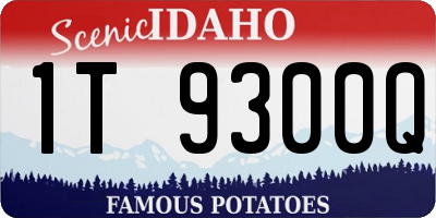 ID license plate 1T9300Q