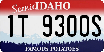 ID license plate 1T9300S