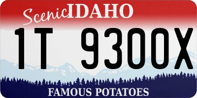 ID license plate 1T9300X