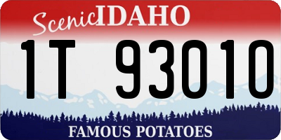 ID license plate 1T9301O