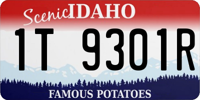 ID license plate 1T9301R