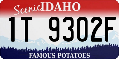 ID license plate 1T9302F