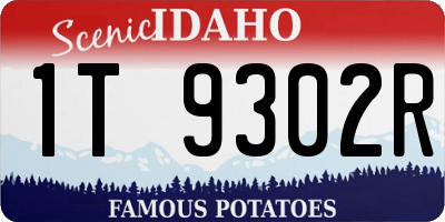ID license plate 1T9302R