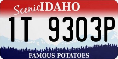ID license plate 1T9303P