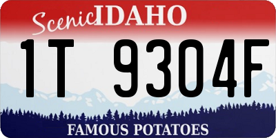 ID license plate 1T9304F