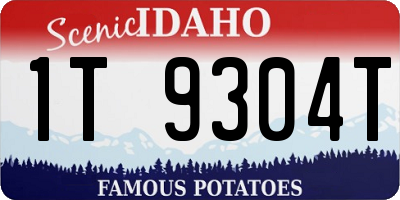 ID license plate 1T9304T