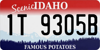 ID license plate 1T9305B