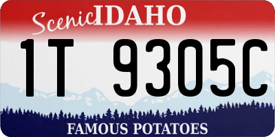 ID license plate 1T9305C