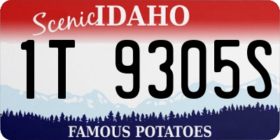 ID license plate 1T9305S