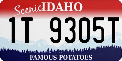 ID license plate 1T9305T