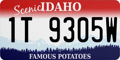 ID license plate 1T9305W