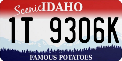 ID license plate 1T9306K