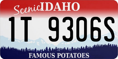 ID license plate 1T9306S