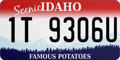 ID license plate 1T9306U