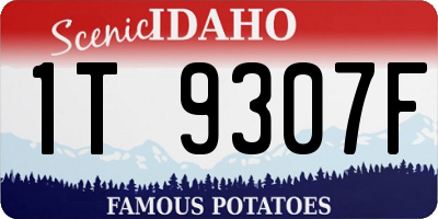 ID license plate 1T9307F