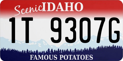 ID license plate 1T9307G