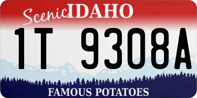 ID license plate 1T9308A