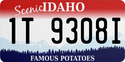 ID license plate 1T9308I