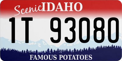 ID license plate 1T9308O