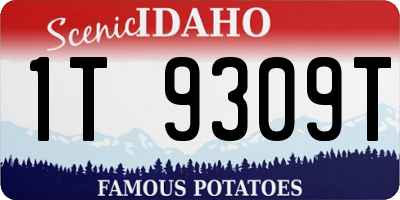 ID license plate 1T9309T