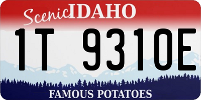 ID license plate 1T9310E