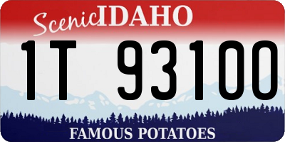 ID license plate 1T9310O