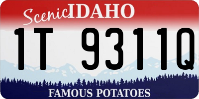 ID license plate 1T9311Q