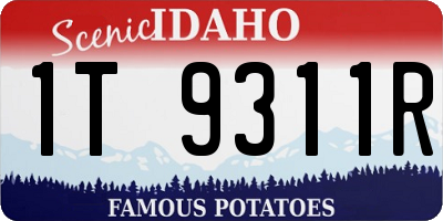 ID license plate 1T9311R