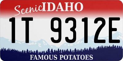 ID license plate 1T9312E