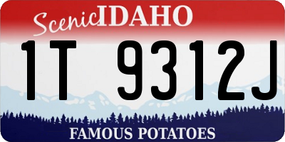 ID license plate 1T9312J