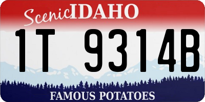 ID license plate 1T9314B