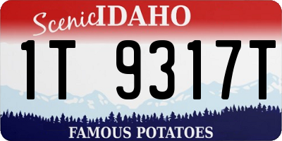 ID license plate 1T9317T