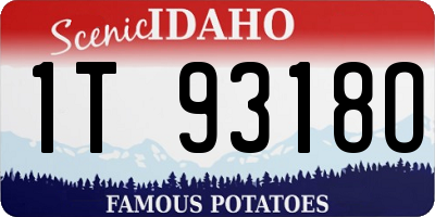 ID license plate 1T9318O