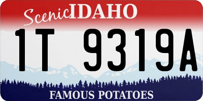 ID license plate 1T9319A