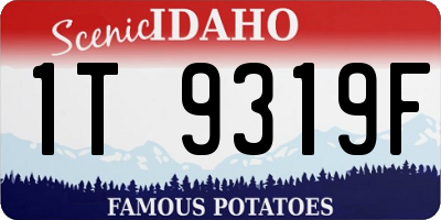 ID license plate 1T9319F