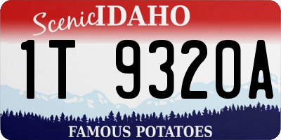 ID license plate 1T9320A