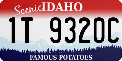 ID license plate 1T9320C