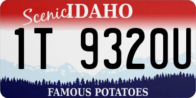 ID license plate 1T9320U