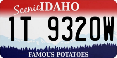 ID license plate 1T9320W