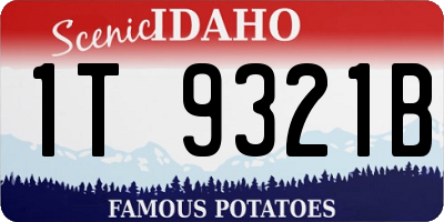 ID license plate 1T9321B