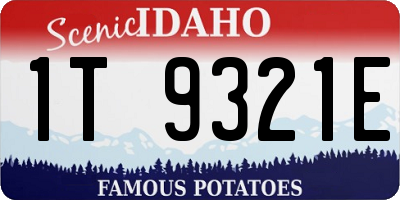 ID license plate 1T9321E