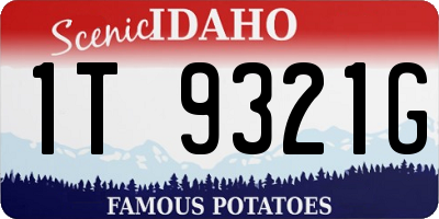 ID license plate 1T9321G