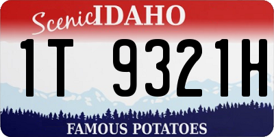 ID license plate 1T9321H