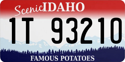 ID license plate 1T9321O