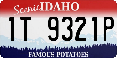 ID license plate 1T9321P