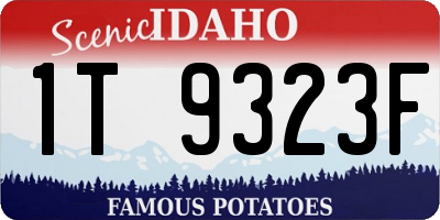 ID license plate 1T9323F
